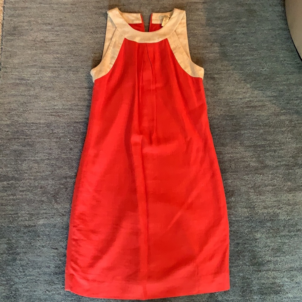 Bright Orange BR Linen Dress